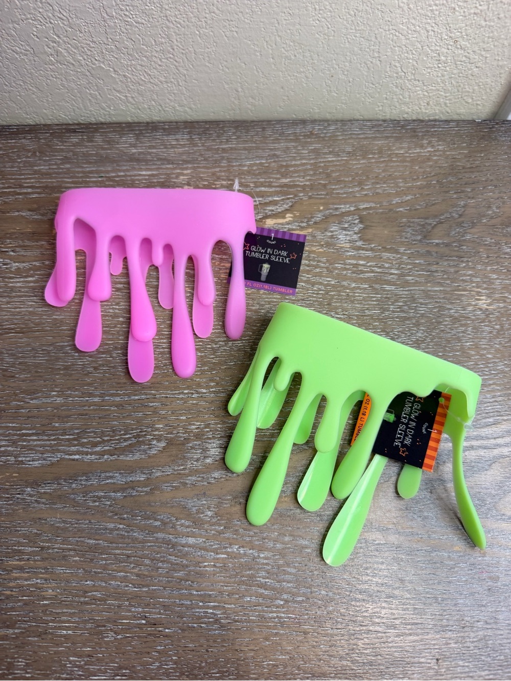 Target Bullseye Glow In The Dark Slime Tumbler Grip Sleeves Set of 2
